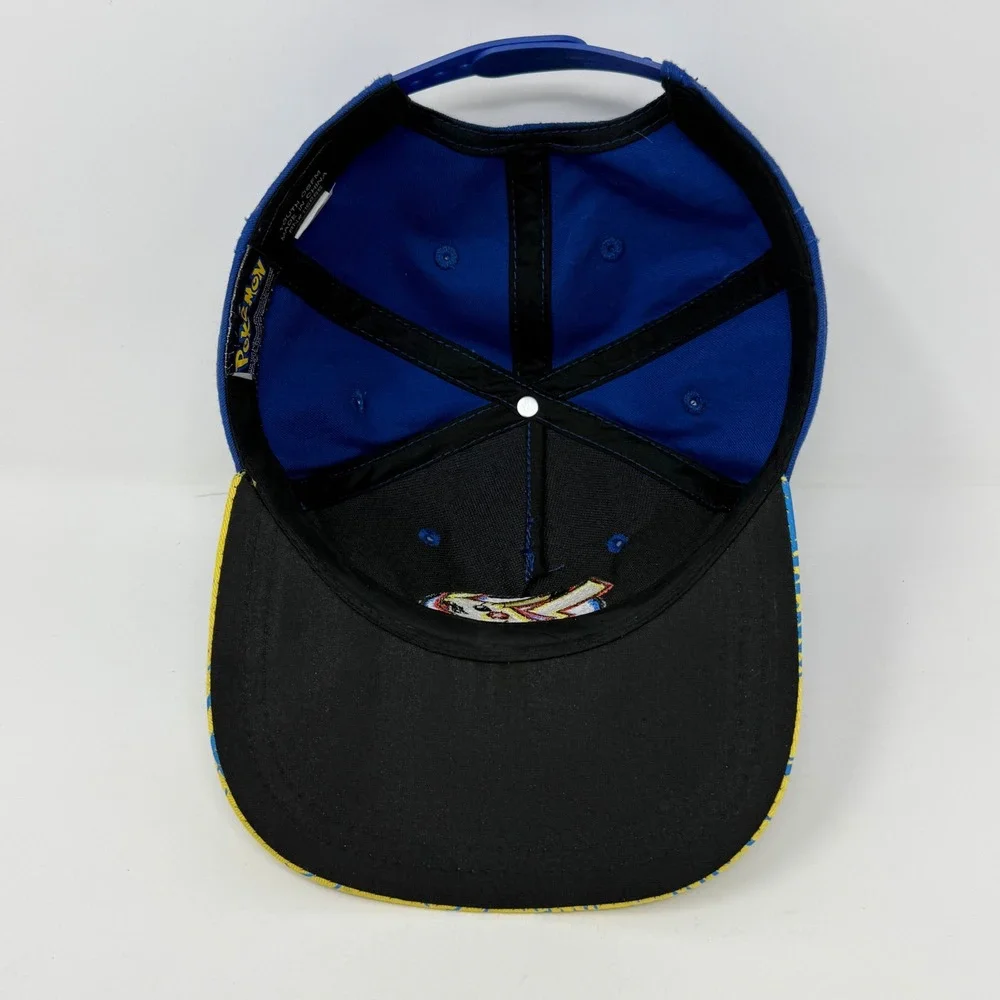 Pokemon Pikachu Youth Snapback Hat Blue Yellow Lightning Bolt OSFM‎ 2016 Cap